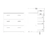 SPACE Chest of 3 Drawers in White - Image 3