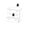 SPACE Chest of 3 Drawers in White - Image 2
