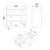 SPACE Chest of 3 Drawers in Oak - Image 4