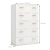 SPACE Chest of 5 Drawers in White - Image 5