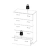SPACE Chest of 5 Drawers in White - Image 2