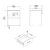 SPACE Bedside 1 Drawer in White - Image 4