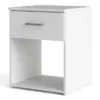 SPACE Bedside 1 Drawer in White - Image 13