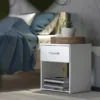 SPACE Bedside 1 Drawer in White - Image 11