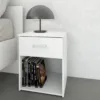 SPACE Bedside 1 Drawer in White - Image 9