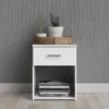 SPACE Bedside 1 Drawer in White - Image 8