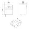 SPACE Bedside 1 Drawer in Oak - Image 4