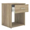 SPACE Bedside 1 Drawer in Oak - Image 11
