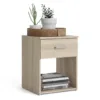 SPACE Bedside 1 Drawer in Oak - Image 9