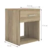 SPACE Bedside 1 Drawer in Oak - Image 6