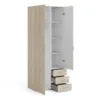 SPACE Wardrobe 2 Doors 3 Drawers in Oak 2000 - Image 3