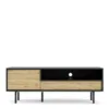 MATCH TV Unit 1 Door 1 Drawer in Black and Oak - Image 9