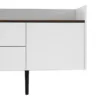 UNIT Sideboard 2 Drawers 3 Doors in White and Walnut - Image 3