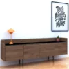 UNIT Sideboard 2 Drawers 3 Doors in Walnut and Black - Image 7