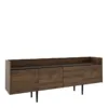 UNIT Sideboard 2 Drawers 3 Doors in Walnut and Black - Image 2