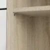 SHOES Shoe Cabinet 3 Tilting Doors 2 Layers + 1 Door in Oak Structure and White High Gloss - Image 3