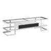 LAGONDA Clear Glass TV Unit with Drawer