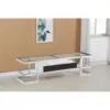 LAGONDA Clear Glass TV Unit with Drawer - Image 2