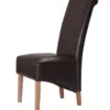 KELSEY Bonded Leather Dining Chair with Solid Oak Legs - Set of 2 - Image 2