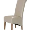 KELSEY Bonded Leather Dining Chair with Solid Oak Legs - Set of 2 - Image 3