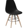 LILLY Plastic (PP) Dining Chair with Solid Beech Legs - Set of 4