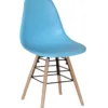 LILLY Plastic (PP) Dining Chair with Solid Beech Legs - Set of 4 - Image 2