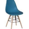 LILLY Plastic (PP) Dining Chair with Solid Beech Legs - Set of 4 - Image 3