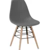 LILLY Plastic (PP) Dining Chair with Solid Beech Legs - Set of 4 - Image 4
