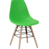 LILLY Plastic (PP) Dining Chair with Solid Beech Legs - Set of 4 - Image 11