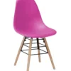 LILLY Plastic (PP) Dining Chair with Solid Beech Legs - Set of 4 - Image 8