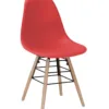 LILLY Plastic (PP) Dining Chair with Solid Beech Legs - Set of 4 - Image 7
