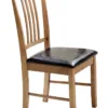 MASSA Wooden Chair with Black PU Seat Pads - Set of 2 - Image 3