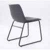 MEADOW PU Dining Chair with Black Metal Legs - Set of 2