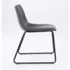 MEADOW PU Dining Chair with Black Metal Legs - Set of 2 - Image 3