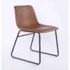 MEADOW PU Dining Chair with Black Metal Legs - Set of 2 - Image 5