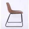 MEADOW PU Dining Chair with Black Metal Legs - Set of 2 - Image 6