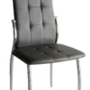 OYSTER PU Dining Chair with Chrome Frame - Set of 4 - Image 2