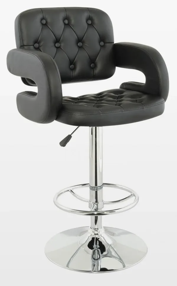 UTAH PU Bar Stool with Chrome Adjustable Frame