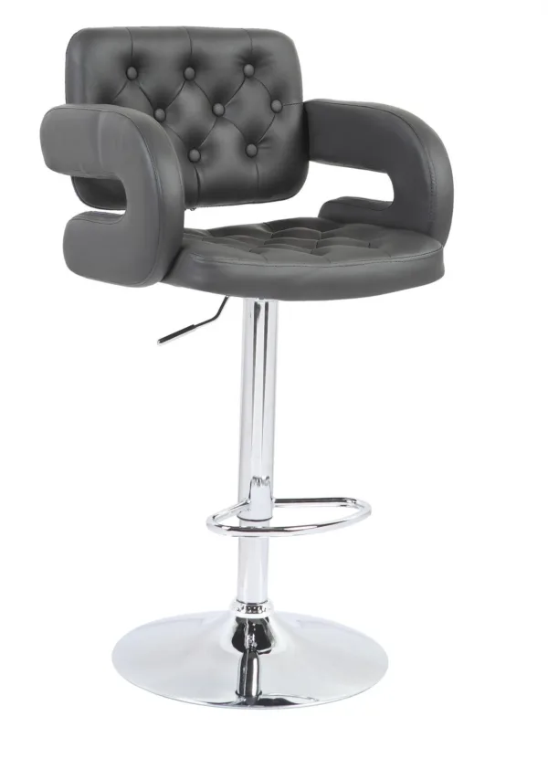 UTAH PU Bar Stool with Chrome Adjustable Frame - Image 2