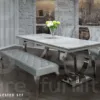 LION Grey Velvet Dining Chair - Image 3