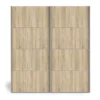 VERONA Sliding Wardrobe 180cm in Oak with Oak Doors and 5 Shelves - Image 7