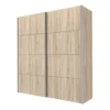 VERONA Sliding Wardrobe 180cm in Oak with Oak Doors and 5 Shelves - Image 6