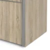 VERONA Sliding Wardrobe 180cm in Oak with Oak Doors and 5 Shelves - Image 2