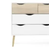 OSLO Double Dresser with 8 Drawers in White and Oak - Image 8