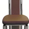 POLO PLAIN PU Dining Chair in Black, Grey and Brown - Image 6