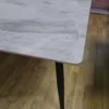 CORNWALL Ceramic Dining Table with Black Metal Legs in Black, Grey - Image 2