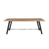 CAVENDISH Large Wooden Dining Table with Black Metal Legs