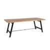 CAVENDISH Large Wooden Dining Table with Black Metal Legs - Image 2
