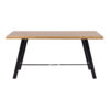 CAVENDISH Small Wooden Dining Table with Black Metal Legs