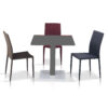 CHATHAM High Gloss Dining Table with Stainless Steel Base in Black, Grey and White - Image 3